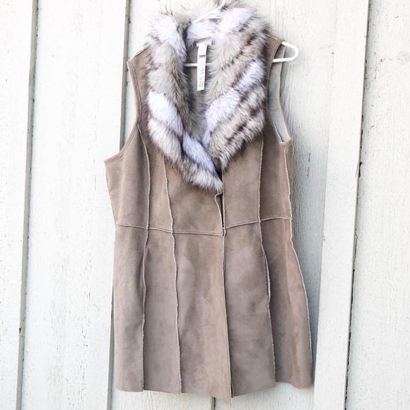 Chico's Jackets & Blazers - CHICO’S FAUX SUEDE FUR VEST TOP LAYER SZ 4 XL (20)